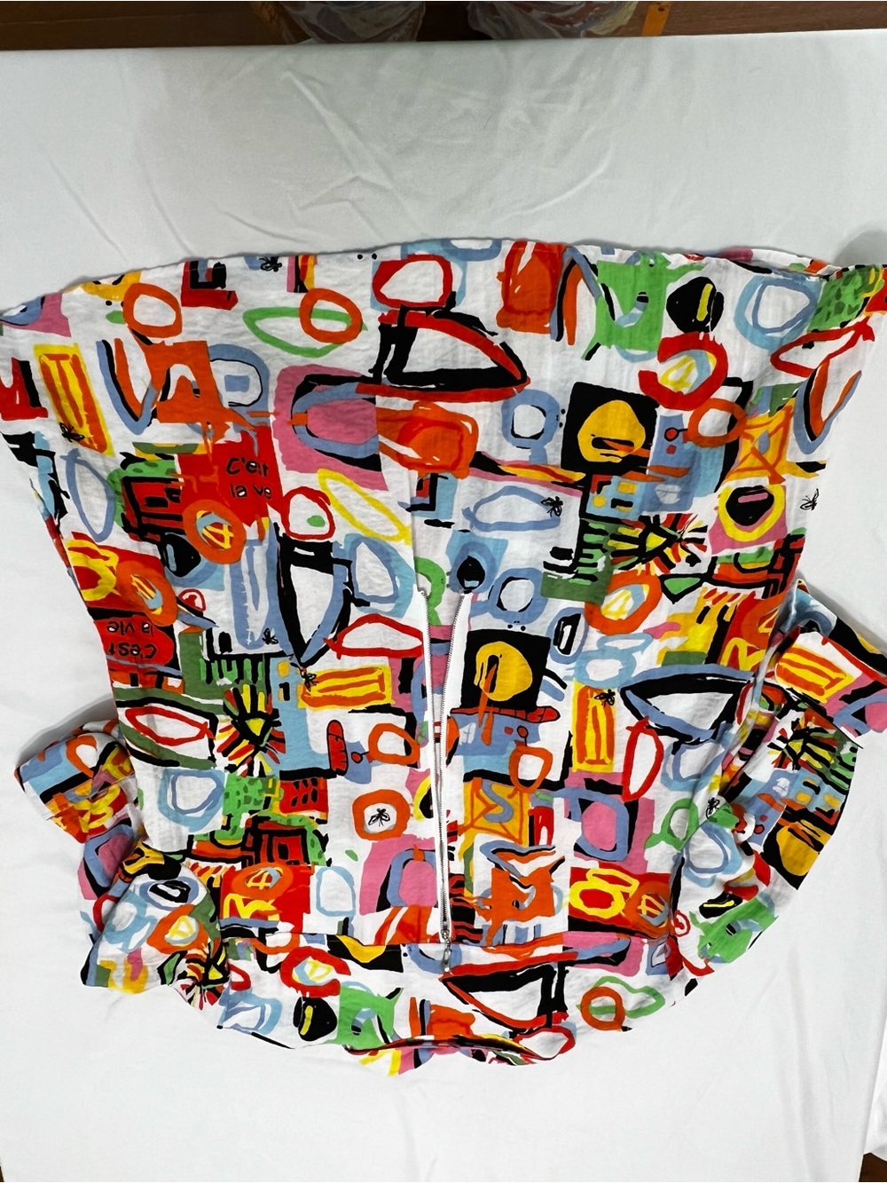 Ali Miles Multicolor Abstract Print Button-Up Swing Top Tunic XL - Picture 12 of 16